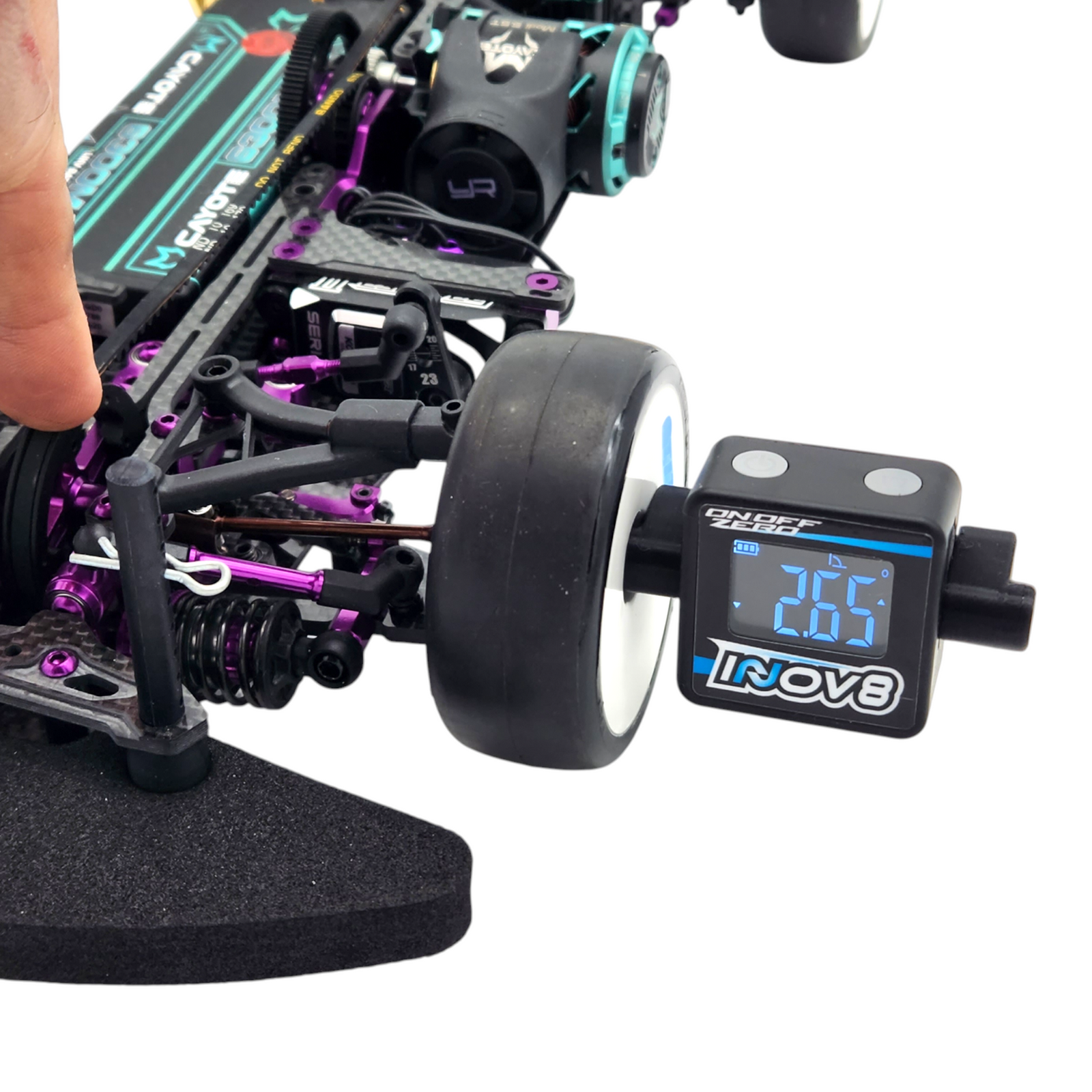 INOV8 3DX Carbon Digital Camber Gain Attachment for 1/10th Onroad/Offroad (4mm Axle)