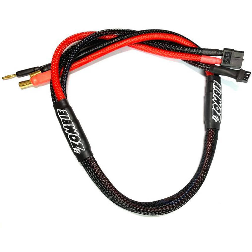 Team Zombie XT60, 5mm tube plug 2s-balance 600mm 12awg charging cable (RED BLACK)