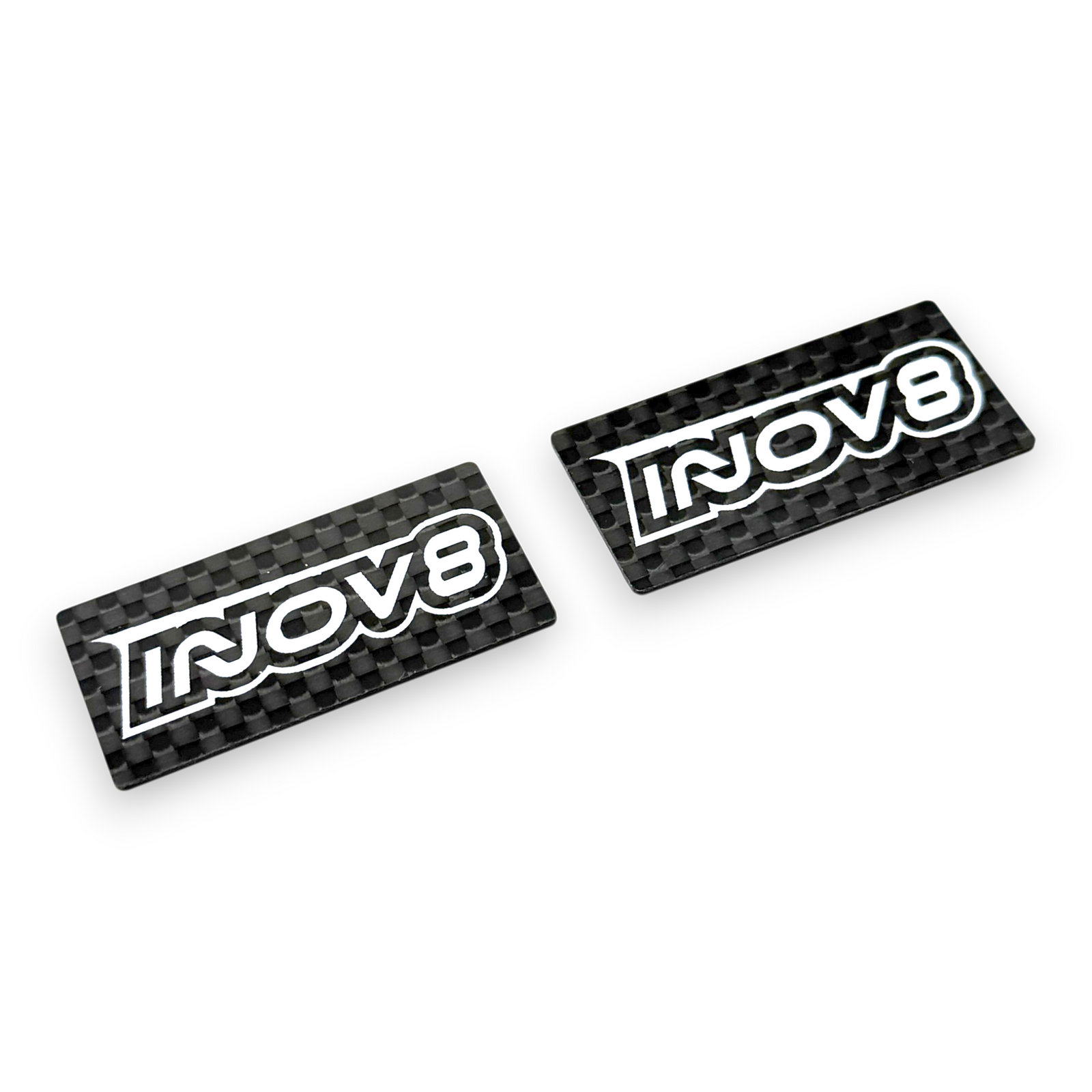 INOV8 Carbon Logo Wing Endplates 40x20mm for 1/10th EP Onroad (2)