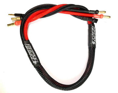 Team Zombie 4mm, 4/5mm plated male tube plug 600mm charging wire (RED BLACK)