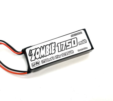 Team Zombie 1750mah 7.4v 11.10wh receiver pack Li-Po battery w 200mm long wire for 1/10 ON-ROAD